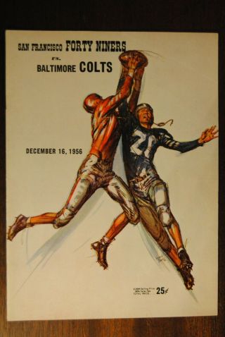 1956 San Francisco 49ers Vs Baltimore Colts Football Program - Johnny Unitas