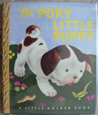 Vintage Little Golden Book The Poky Little Puppy W/dust Jacket Great