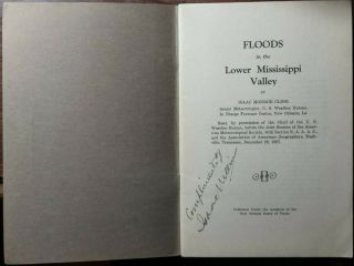 1928 SIGNED FLOODS IN THE LOWER MISSISSIPPI VALLEY ISAAC MONROE CLINE WEATHER 3