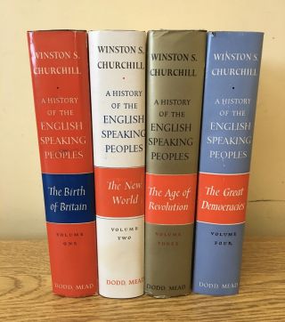 Complete 4 Volume Set A History Of The English Speaking Peoples By Churchill