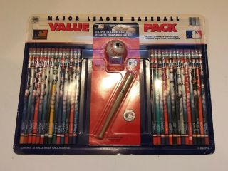 NIP 1994 MLB Major League Baseball value pack Pencils,  Eraser,  Sharpener 2