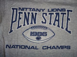 Vtg Rare 1986 Ncaa Football Champs Penn State Nittany Lions T - Shirt Fits M