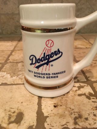 1977 World Series Dodgers Vs.  Yankees Ceramic Mug Small Chip On Bottom See Pictur