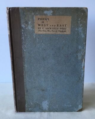 Vita Sackville - West - Poems Of West And East Uk 1st 1917