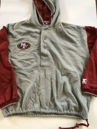 Vintage San Francisco 49ers Mens L Starter Hoodie Sweatshirt 1994