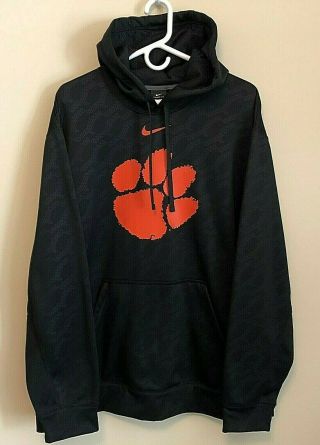 Clemson Tigers ACC Nike Men ' s Therma Fit Long Sleeved Hoodie size XXL 2XL EUC 2