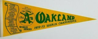1972 - 73 World Series Champions Oakland A 