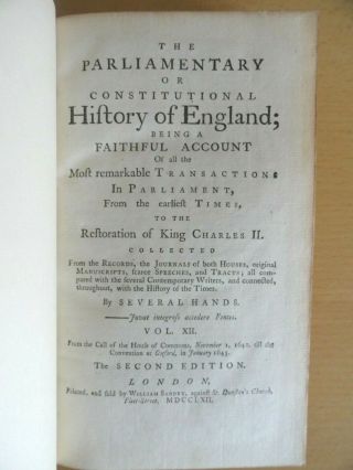 Parliamentary History 1642 - 3 Charles I English Civil War Battle Brentford 1762