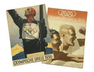 1936 Olympic Games Programs " Olympische Spiele 1936 " Numbers 4 And 6
