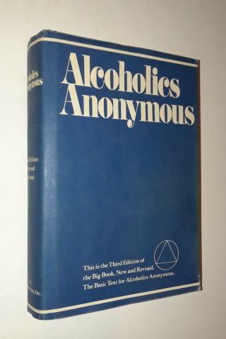 Alcoholics Anonymous Aa Big Book 3rd Ed.  4th Print 1978 Vg,  Dust Jacket