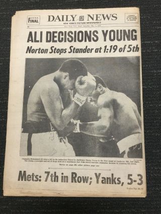 Muhammad Ali Vs Jimmy Young - Boxing - 1976 York Daily News Newspaper