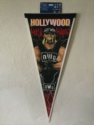 Vintage 1996 Hollywood Hulk Hogan Wcw Nwo Wwf Full Size Wrestling Pennant