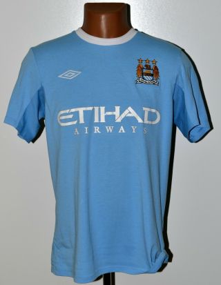 Manchester City 2009/2010 Home Football Shirt Jersey Umbro Size S 38 Adult