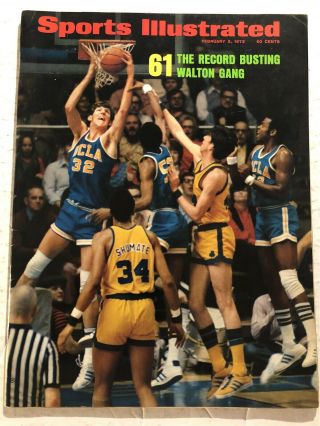 1973 Sports Illustrated Ucla Bruins Vs Notre Dame Bill Walton Newsstand Shumate
