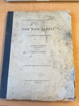 1912 Estabrook Nam Family Cacogenics Eugenics Cold Spring Harbor Harry Smith Int