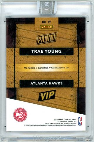 2019 Panini The National 1/1 One Of One TRAE YOUNG Diamond VIP Card Rookie 2