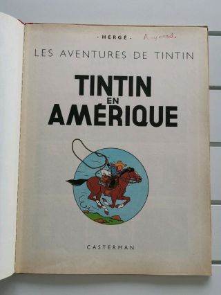 HERGE Tintin - Tintin en Amerique.  1947.  Hardback. 2