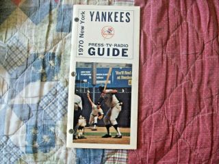 1970 York Yankees Media Guide Press Book Yearbook Program Baseball Ad