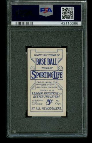 1911 M116 Sporting Life NAP LAJOIE Blue Background Cleveland HOF PSA 3 2