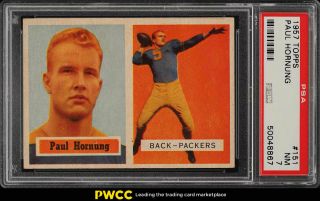 1957 Topps Football Paul Hornung Rookie Rc 151 Psa 7 Nrmt (pwcc)