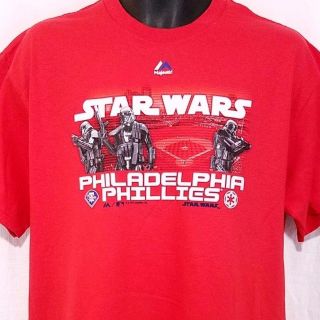 Philadelphia Phillies Star Wars Mens T Shirt Storm Troopers Empire Size Large
