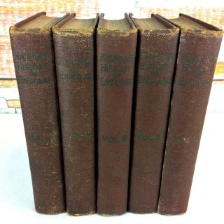 Antique 1894 Books History Of England Thomas Babington Macaulay Complete 1 - 5