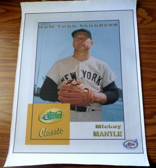 Mickey Mantle 2008 Etopps Classic 16x20 Canvas Print York Yankees 1 Of 25