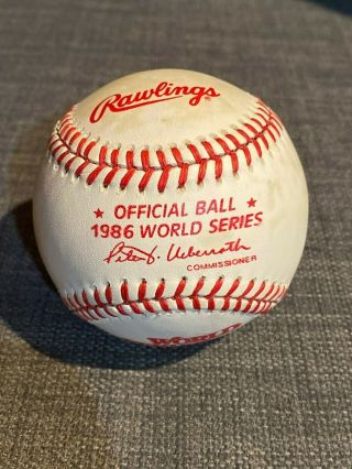 1986 World Series Official Rawlings Baseball - Peter Ueberroth Comm.