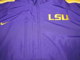LSU Fighting Tigers Nike Windbreaker Zip Up Jacket Size Med NCAA Football Purple 2