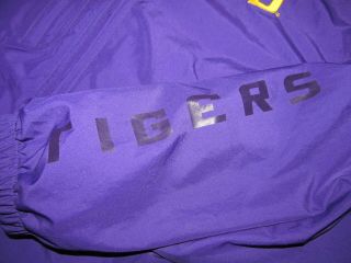 LSU Fighting Tigers Nike Windbreaker Zip Up Jacket Size Med NCAA Football Purple 3
