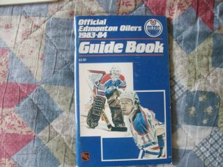 1983 - 84 Edmonton Oilers Media Guide Yearbook Wayne Gretzky 1984 Stanley Cup Ad