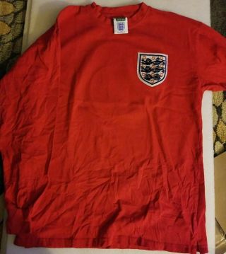Guc Pre - Owned Score Draw England 1966 Away No6 Shirt Sz M Bobby Moore World Cup