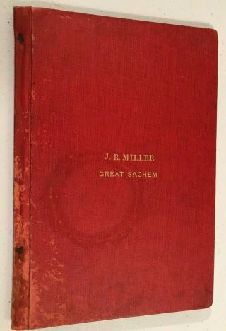 1914 Council Improved Order Of Red Men,  35th,  Great Sachem Jr Miller,  Augusta Ga