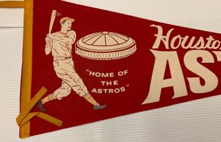 1960s Houston Astros Astrodome Felt pennant Red version graphics 2