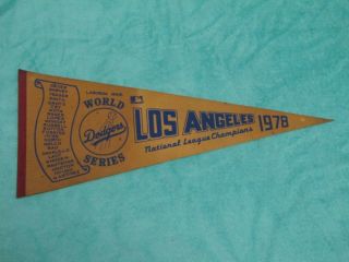 1978 Los Angeles Dodgers World Series Full Size Pennant