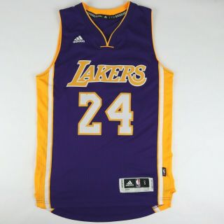 Adidas Swingman Kobe Bryant 24 Los Angeles Lakers Jersey Men’s Small Length,  2