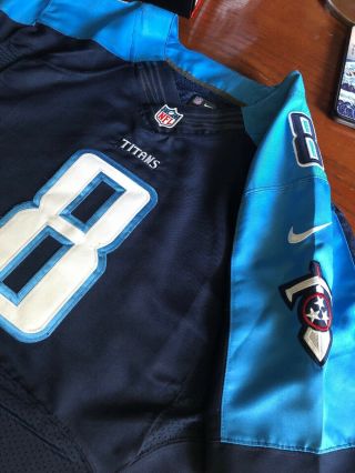 Marcus Mariota 8 Tennessee Titans Jersey Nike On Field Sewn Blue Men 