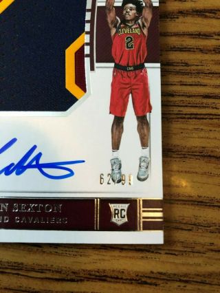 2018 - 19 National Treasures Collin Sexton 108 RPA 62/99 Rookie Patch Autograph 3