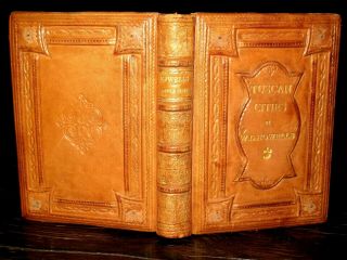1910 Tuscan Cities Italy Florence Fine Binding Leather Antique Decorative Pisa