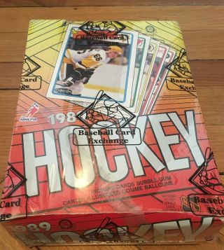 1988 89 Opc O Pee Chee Hockey Wax Box Tape Intact Bbce Authenticated