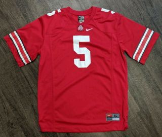 Nike Team The Ohio State Buckeyes 5 Home Red Football Jersey Youth Xl Euc
