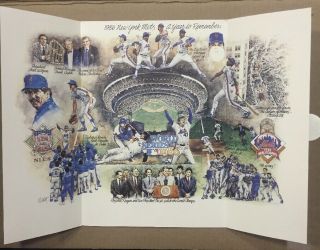 York Mets A Year To Remember 1986 World Series Photo Lithograph Gary Carter