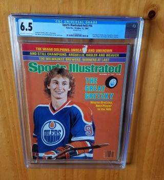 Sports Illustrated 1981 Newsstand Cgc 6.  5 Opportunity To Own A Gretzky Rook