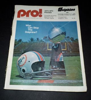 Orange Bowl Football Vtg Program Cincinnati Bengals Vs Miami Dolphins 1973