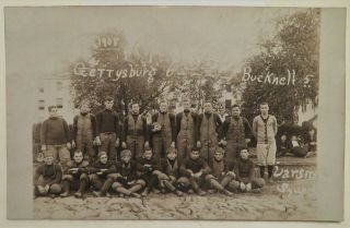 1908 Gettysburg Pa Varsity Football Real Photo Postcard