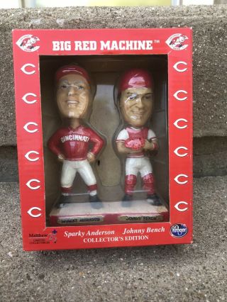 Cincinnati Reds Bobblehead Kroger Johnny Bench And Sparky Anderson