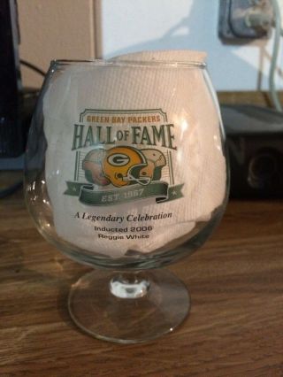 Green Bay Packers Hall Of Fame Glass From 2006,  White