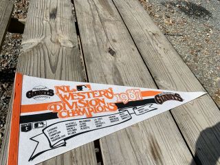Mlb San Francisco Giants Vintage 1987 Western Division Champions Scroll Pennant