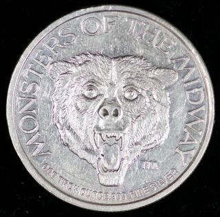 Chicago Bears Bowl Xx 1986.  999 One Troy Ounce Fine Silver Coin - B1358