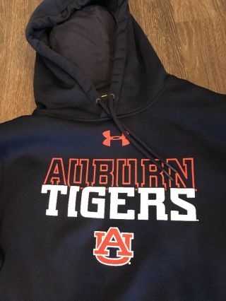 Auburn Tigers Under Armour Pullover Hoodie - Navy Size Large